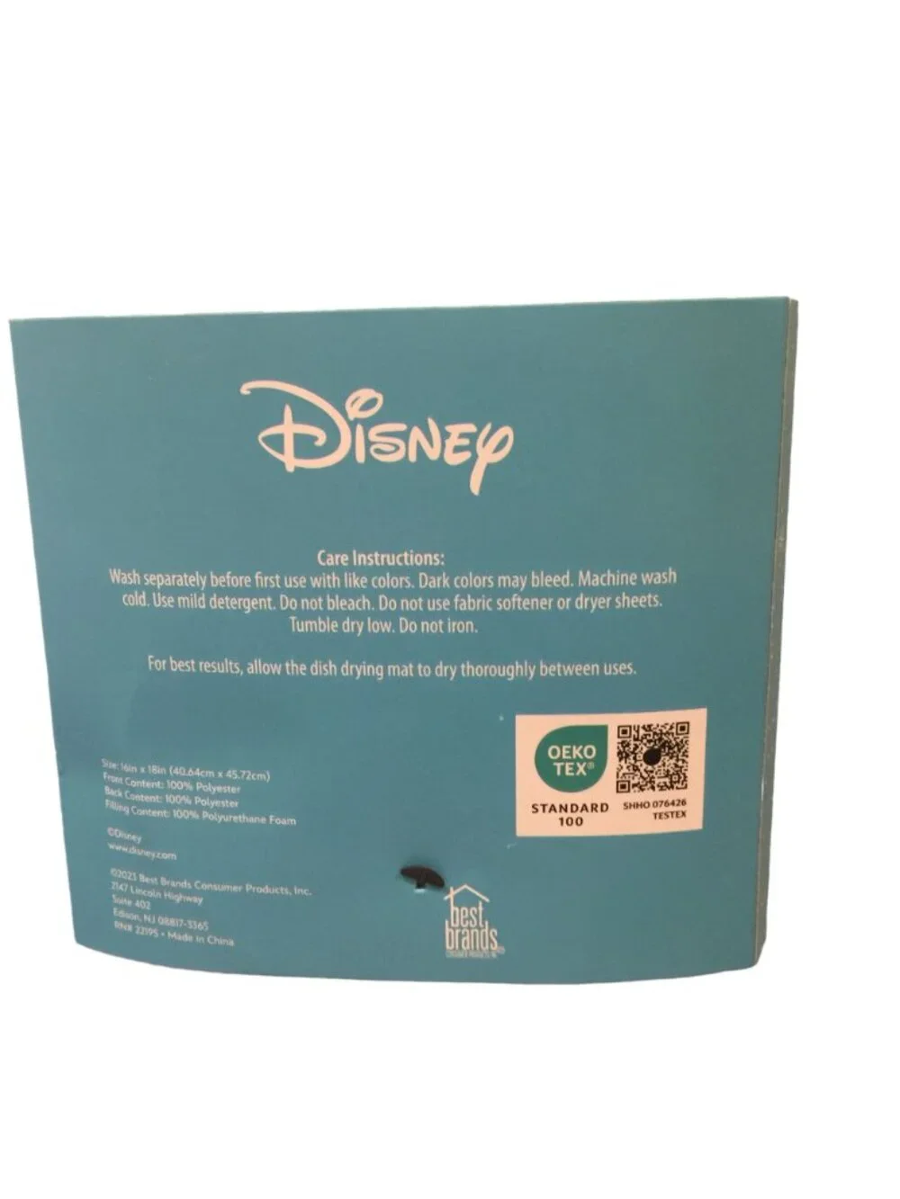 Disney Mickey Mouse Buffalo Plaid Gray Shiny Snowflake Background Dish Drying Ma